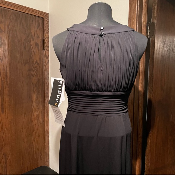 Women’s Sangria Long Black High Neck Formal Cocktail Maxi Dress Size 10 - Picture 9 of 16